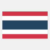 Thailand Flag Rechthoek Sticker (Voorkant)