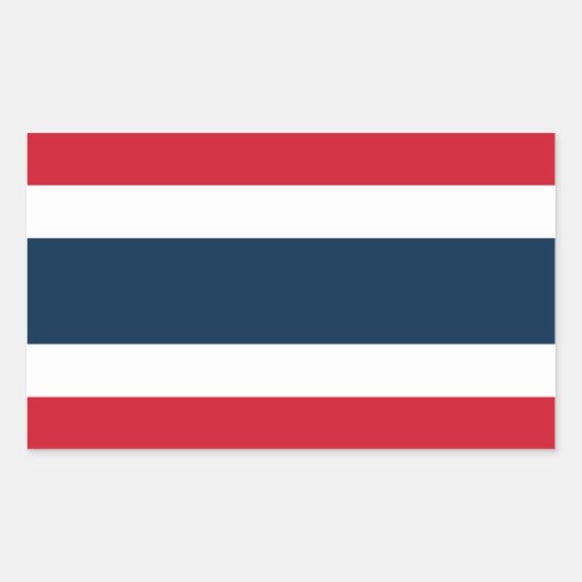 Thailand Flag Rechthoek Sticker (Voorkant)