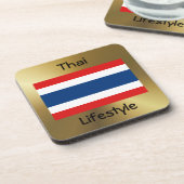 Thailand Flag+Text Onderzetter (Linkerzijde)