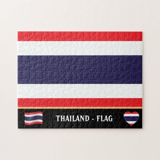 Thailand Flag & Thai Country / Thailand Legpuzzel (Horizontaal)