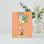 Thailand geïllustreerde kaart (Staand voorkant)