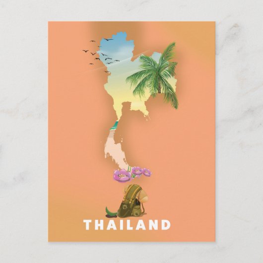 Thailand geïllustreerde kaart (Voorkant)