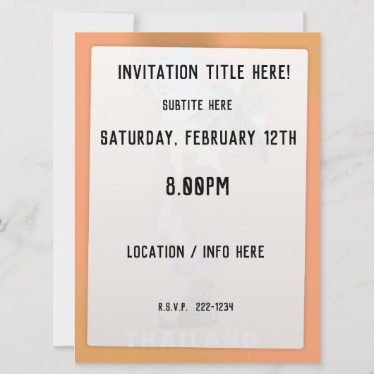 Thailand geïllustreerde kaart (Achterkant)