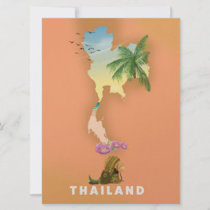 Thailand geïllustreerde kaart