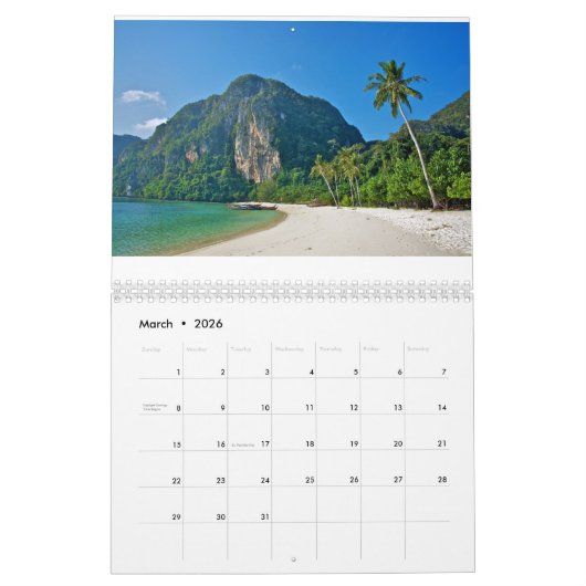 Thailand gewoon geweldig kalender (Mar 2026)
