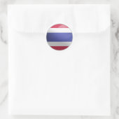 Thailand Glossy Circle Flag Ronde Sticker (Tas)