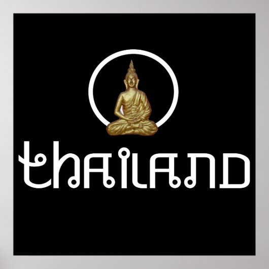 Thailand Gold Statue Poster (Voorkant)