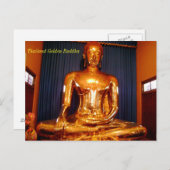 Thailand Golden Buddha Briefkaart (Voorkant / Achterkant)