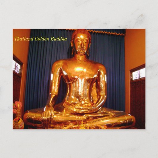 Thailand Golden Buddha Briefkaart (Voorkant)
