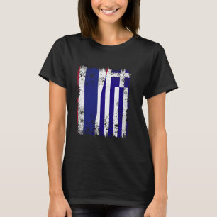 Thailand Griekenland Halve Vlag Thaise Griekse Vla T-shirt