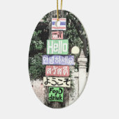 Thailand Hallo Signs Travel Keramisch Ornament (Links)