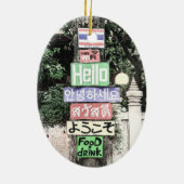 Thailand Hallo Signs Travel Keramisch Ornament (Achterkant)