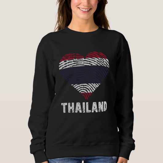Thailand Hart Thumbmark Thaise Roots Thaise Pride  Trui (Voorkant)