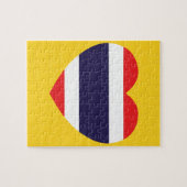 Thailand Hart Vlag Legpuzzel (Horizontaal)