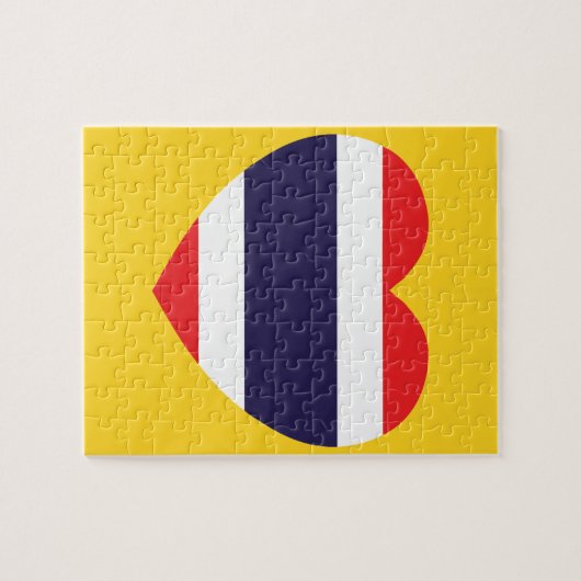 Thailand Hart Vlag Legpuzzel (Horizontaal)