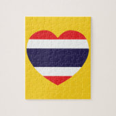Thailand Hart Vlag Legpuzzel (Verticaal)
