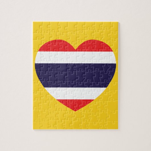 Thailand Hart Vlag Legpuzzel (Verticaal)