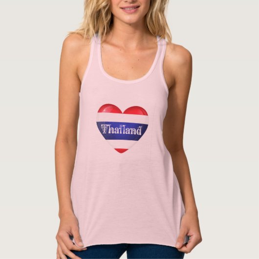 Thailand Hart Vlag Tanktop (Voorkant)