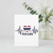 Thailand hartslag briefkaart (Staand voorkant)