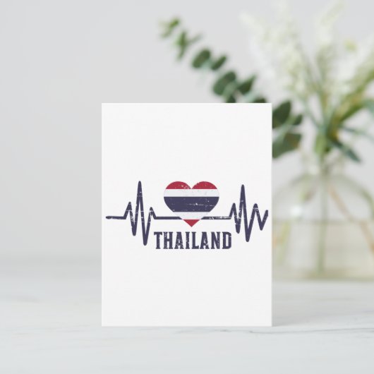 Thailand hartslag briefkaart (Staand voorkant)
