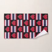 Thailand Heart en Vlag Pattern Fun Thai Pride Handdoek (Handdoek)