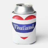 Thailand Heart Flag Blikjeskoeler (Blikje Voorkant)