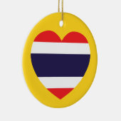 Thailand Heart Flag Keramisch Ornament (Rechts)