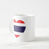 Thailand Heart Flag Koffiemok (Voorkant links)
