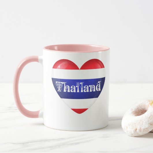 Thailand Heart Flag Mok (Met donut)