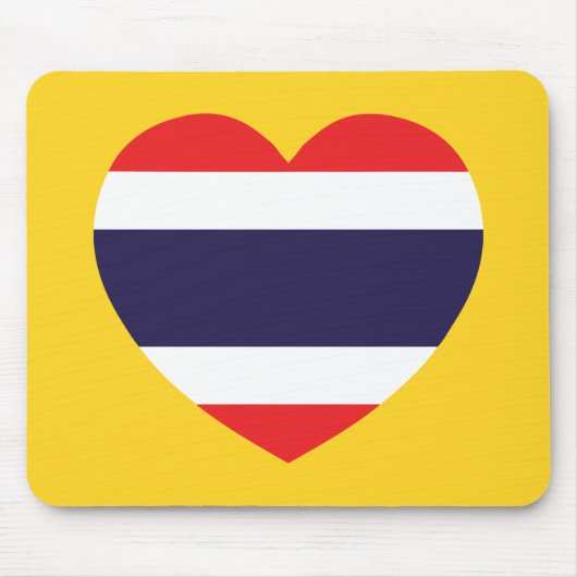 Thailand Heart Flag Muismat (Voorkant)
