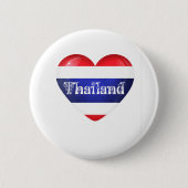 Thailand Heart Flag Ronde Button 5,7 Cm (Voorkant)