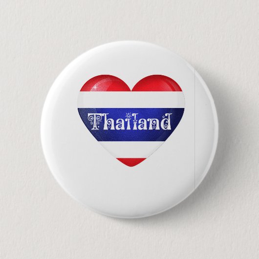 Thailand Heart Flag Ronde Button 5,7 Cm (Voorkant)