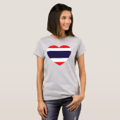 Thailand Heart Flag T-shirt (Voorkant volledig)