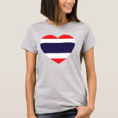 Thailand Heart Flag T-shirt (Voorkant)