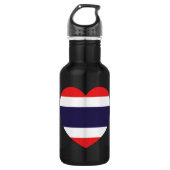 Thailand Heart Flag Waterfles (Voorkant)