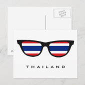 Thailand heeft aangepaste tekst en kleuren briefka briefkaart (Voorkant / Achterkant)
