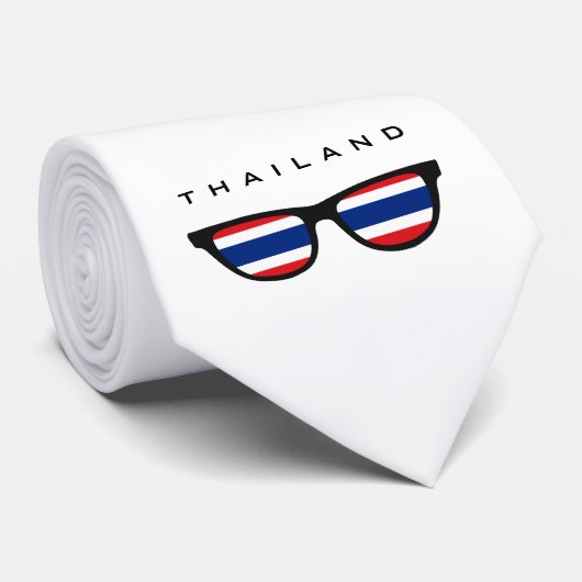 Thailand heeft aangepaste tekst en kleuren stropda stropdas (Opgerold)