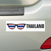 Thailand heeft aangepaste tekst en kleurenbumperst bumpersticker (Op auto)