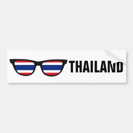 Thailand heeft aangepaste tekst en kleurenbumperst bumpersticker (Voorkant)