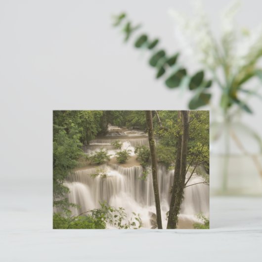Thailand, Huai Mae Khamin Waterfall Briefkaart (Staand voorkant)
