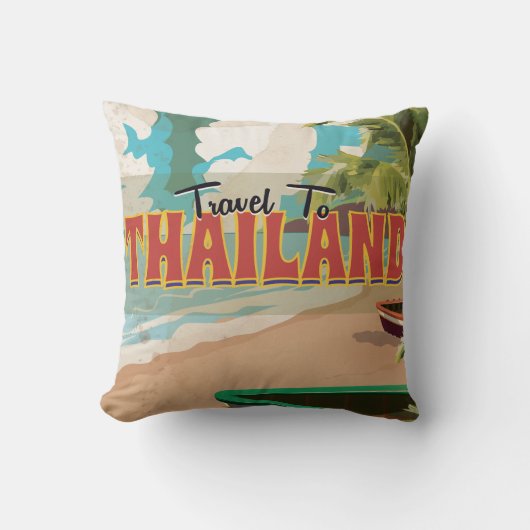 Thailand Huwelijksreis Reisposter Kussen (Voorkant)