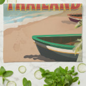 Thailand Huwelijksreis Reisposter Theedoek (Gevouwen)