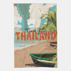 Thailand Huwelijksreis Reisposter Theedoek