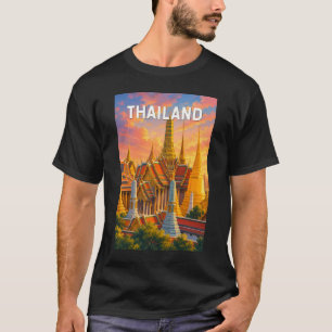 Thailand Illustratie Reis Kunst Vintage T-shirt