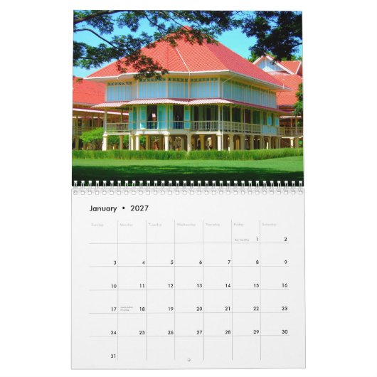 Thailand Interludes Kalender (Jan 2027)