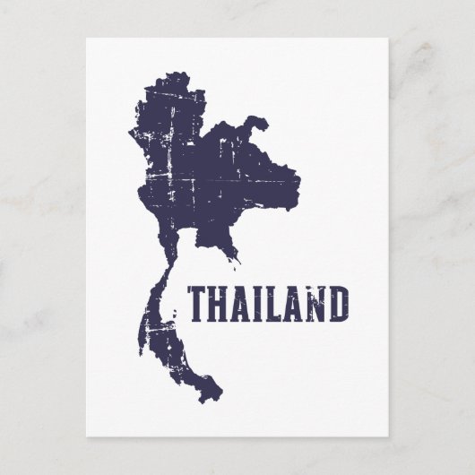 Thailand-kaart Briefkaart (Voorkant)