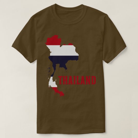 Thailand kaart vlag t-shirt (Design voorkant)