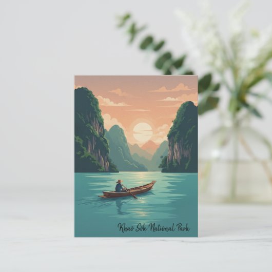 Thailand Khao Sok Nationaal Park Reizen Briefkaart (Staand voorkant)