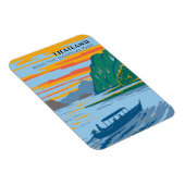 Thailand Khao Sok National Park Travel Art Deco Magneet (Rechterzijde)