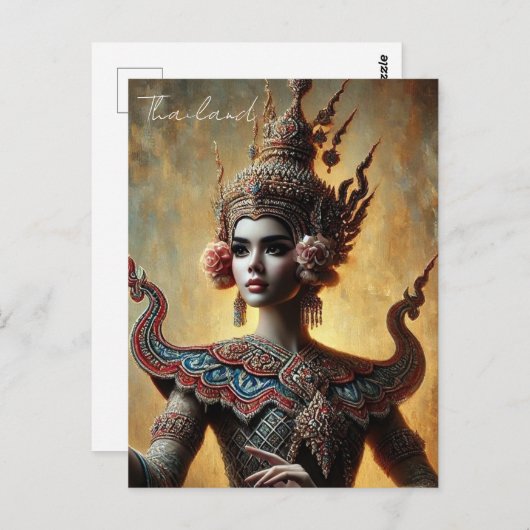 Thailand Khon Dancer Briefkaart (Voorkant / Achterkant)